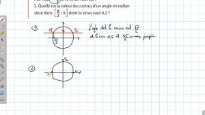 1maths n°20p100 Trouver un angle dont on connait le sinus ou le cosinus