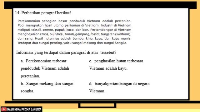 Soal Kelas 6 Tema 1 Dan Kunci Jawaban - Penilaian Akhir Semester 1 смотреть онлайн