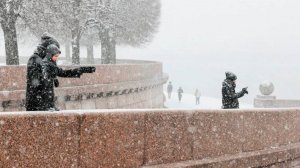 «Желтый» уровень погодной опасности объявлен в Санкт-Петербурге из-за стихийного снегопада