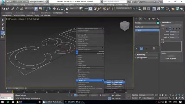 3ds Max|Neon Letters Modeling