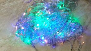 Гирлянда светодиодная. Распаковка проверка работы