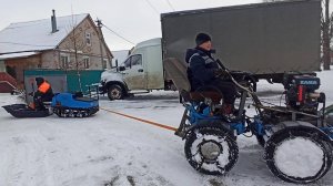 Экстремальная эвакуация "Бурлачка" мото-толкачем "Полюс"