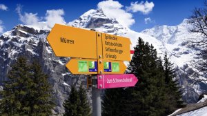 Schweiz 🇨🇭 Bergbahn 🚗"Lauterbrunnen - Grütschalp" (Mürren)❄️🏔️ Talfahrt - cable car Switzerland