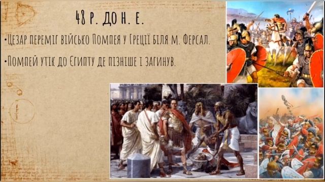 Всесвітня історія. Диктатура Гая Юлія Цезаря
