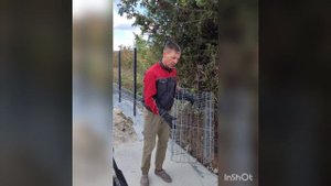 Ребро жёсткости у габиона.