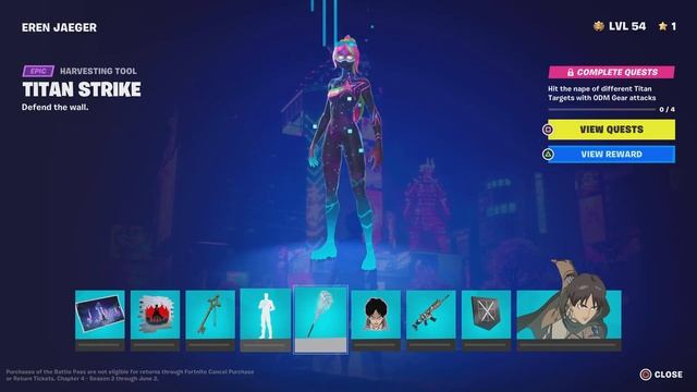New Eren Jaeger Attack On Titan Bonus Skin In Fortnite смотреть онлайн