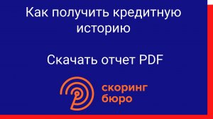 СКОРИНГ БЮРО Получить кредитную историю Скачать отчет PDF