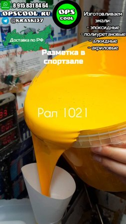 Износостойкие эмали для нанесения разметки в спортзале