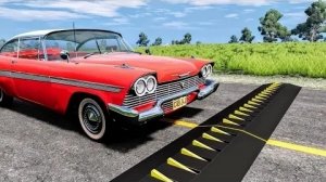 Массивные столкновения автомобилей на полосе препятствий #126 — BeamNG