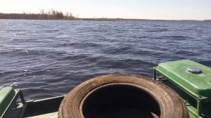 испытание болотохода на большой воде с лодочным мотором