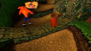 Crash Bandicoot - уровень Jungle Rollers - прохождение с диска Demo One