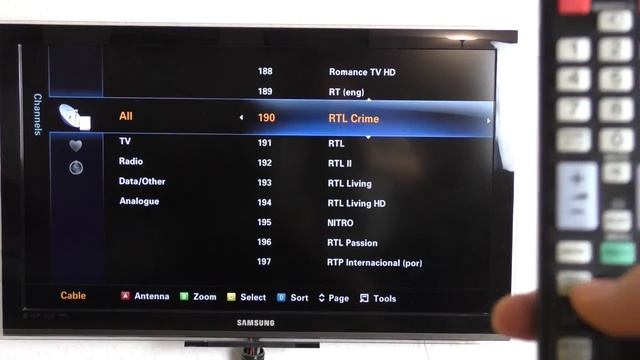 Samsung Series 6 TV change channel order manually смотреть онлайн