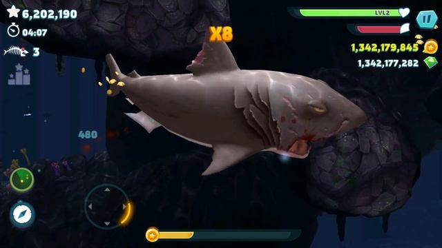 Hungry Shark Evolution - Bigger Enemy Megalodon vs Sharkjira Mod - All 27 Sharks Unlocked Gameplay