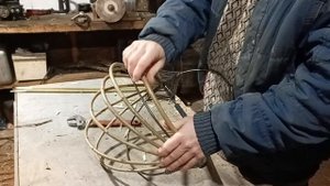 Формирование каркаса обычной корзины.