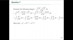 7. Integral of ( (a^x+b^x)^2 / (a^x b^x) )