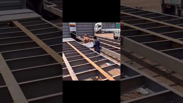 Процесс изготовления грузового прицепа.