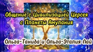 Общение с цивилизацией Церсея с планеты Амулания. 28.12.2024 г. Энергии 7 мерности. 2 часть.