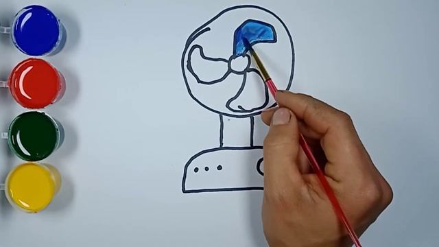 Draw a ventilator for kids | Bolalar uchun oson rasm chizish | Рисование вентилятор для детей