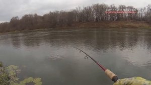 Ловля щуки осенью Мокша снег