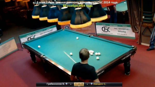 Гребенников В. - Заводин С. 3 этап II тура осеннего сезона чемпионата СБС 2014 года.