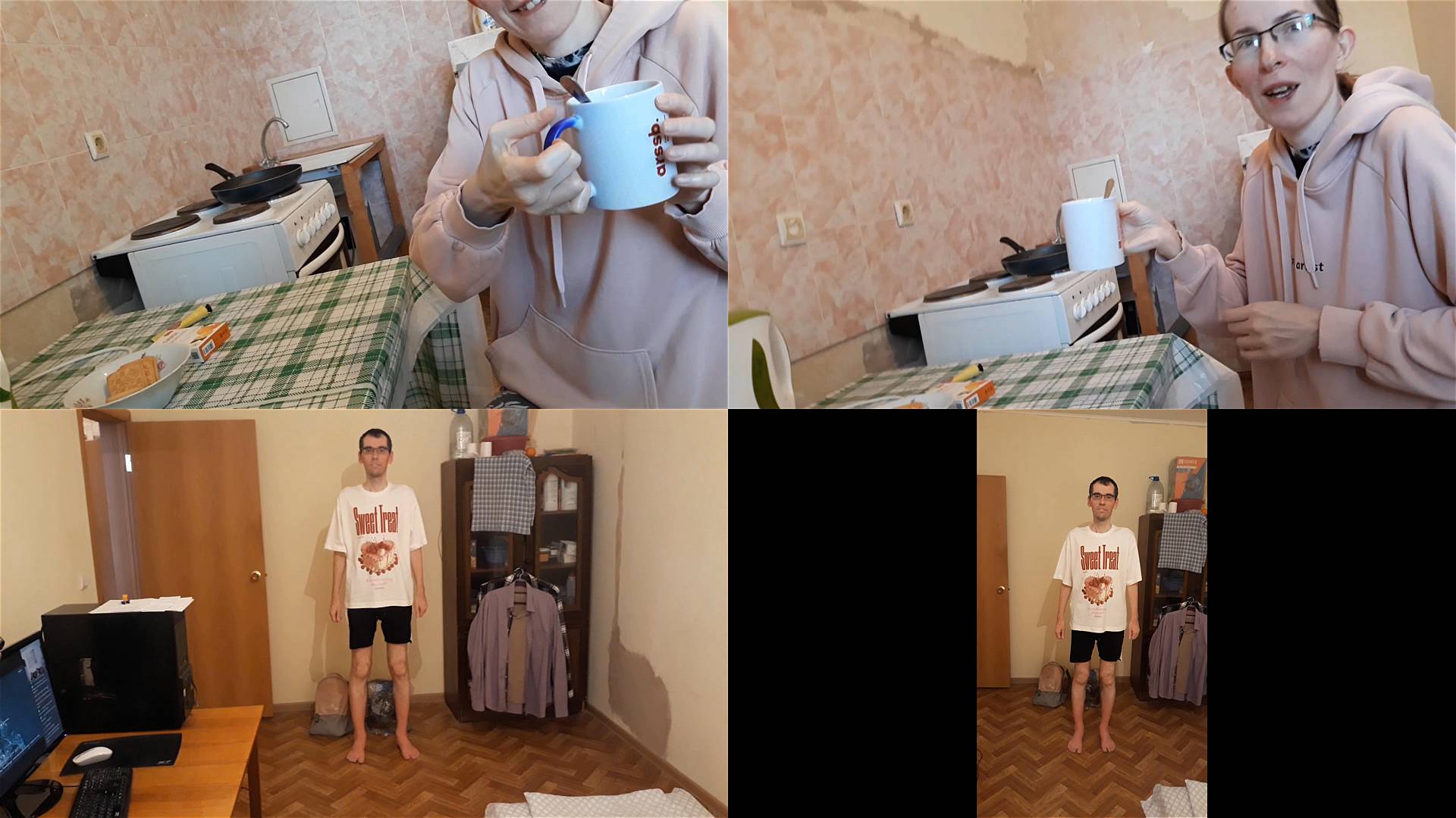 Екатерина Сергеевна Моет Игоря Петровича Перед НГ-Игорь Петрович Угощает Екатерину Сергеевну(311224)