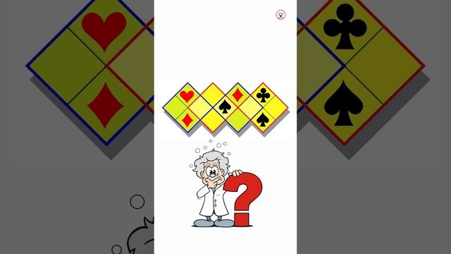 Нужно выложить 🃏 карточные масти в пустые места так,  чтобы в каждом квадрате было по 4 разные