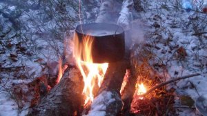 Костер на снегу