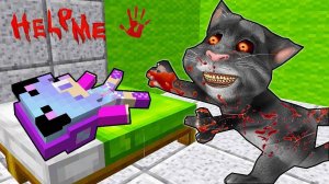 ГОВОРЯЩИЙ КОТ ТОМ EXE СЪЕЛ ДОЧКУ КСЮШУ В МАЙНКРАФТ TALKING TOM