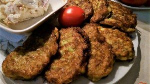 Оладьи из кабачка с чесноком