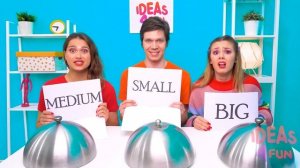 ЧЕЛЛЕНДЖ БОЛЬШАЯ vs СРЕДНЯЯ vs МАЛЕНЬКАЯ ТАРЕЛКА с Ideas 4 Fun