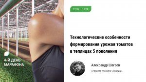 🏃 Технологические особенности формирования урожая томатов тепличных комбинатах 5-го поколения