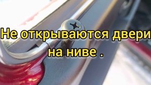 Замерзают двери на Ниве, не опускается и не поднимается кнопка двери.