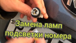 Замена лампочки и плафона освещения номерного знака на Киа Рио 3.