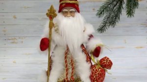 Дед Мороз музыкальный 30 см нарядная шуба. РЦ "Восток". Артикул: 215-410