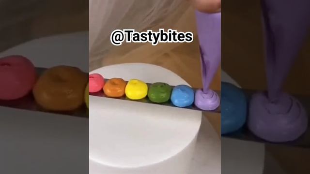 a beautiful rainbow cake.