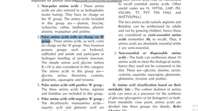 Classification of Amino acids based on polarity | Protein metabolism | biochemistry | DMLT RPMC