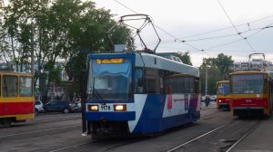 Трамвай Tatra B3DM КВР Барнаул-1178. Разворот на кольце.