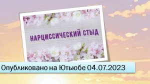 Нарциссический стыд (04.07.2023)