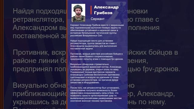 Александр Грибков Наградной лист Z