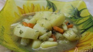 Постный тушенный картофель с овощами