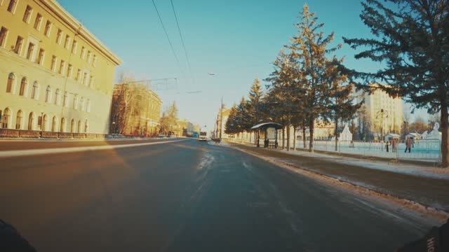 Фэтбайк зимой. Утро 1 Января в Томске.