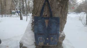 DIY Bag Jeans Fantasy Как сделать сумку из джинсовой курточки своими руками полный МК и выкройка