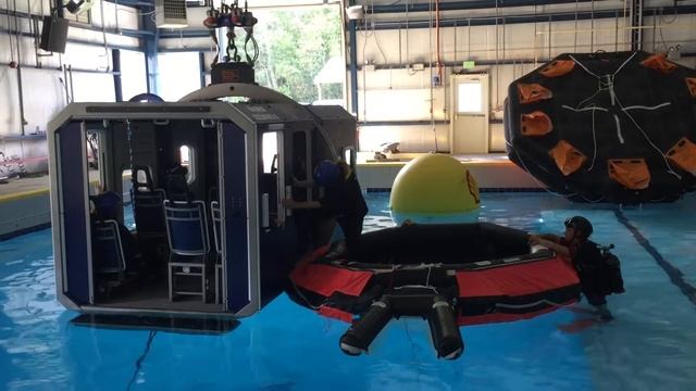 Shell Oil Company Tropical helicopter underwater escape training (THUET) Robert Training Center LA