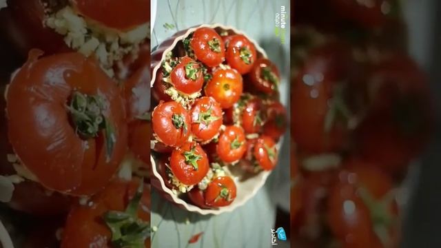 طماطم معمرة في الفرن ((مسمن بالبشاميل والبصل برنامجي مطبخ ستايل