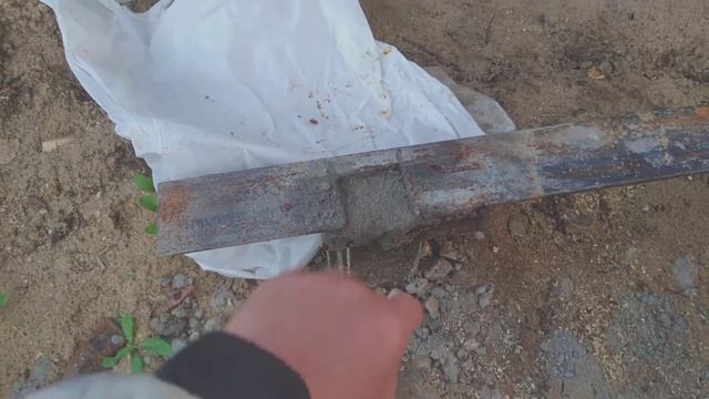 Бутование и крыльцо на сваях  2 часть