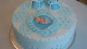 Торт на рождение малыша Часть 2