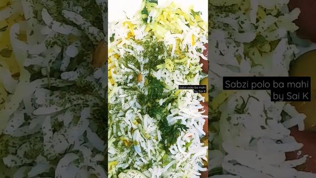 Sabzi polo ba Mahi - Herb rice with fish