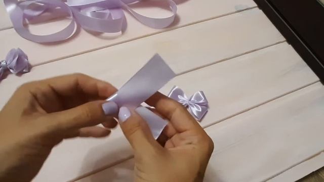 Бантик из лент своими руками.