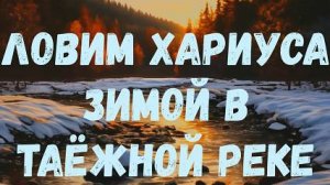 Ловим хариуса зимой в таёжной реке.