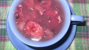 Кисель из клубники и черники